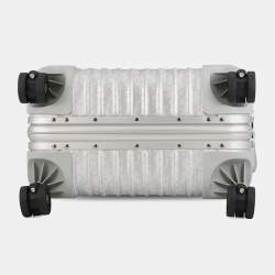 Pre Owned Dior Rimowa Collaboration Cabin Suitcase Oblique Carry-On Silver Aluminium