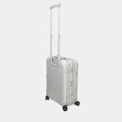 Pre Owned Dior Rimowa Collaboration Cabin Suitcase Oblique Carry-On Silver Aluminium