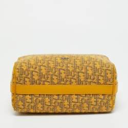 مملوكة مسبقًا حقيبة ديور لينغوت 22 قماش أوبليك وكحلية زرقاء وجلدية