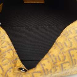 مملوكة مسبقًا حقيبة ديور لينغوت 22 قماش أوبليك وكحلية زرقاء وجلدية