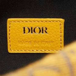 مملوكة مسبقًا حقيبة ديور لينغوت 22 قماش أوبليك وكحلية زرقاء وجلدية