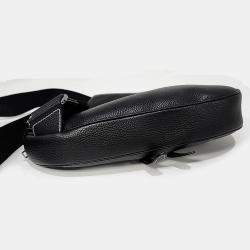 Pre Owned Dior Black Leather Saddle Bag