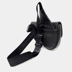 Pre Owned Dior Black Leather Saddle Bag