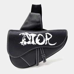 مملوكة مسبقًا حقيبة ديور سادل جلد أسود