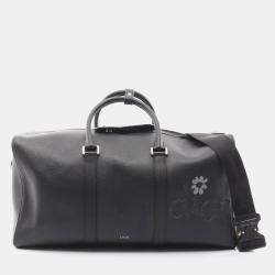 Pre Owned Christian Dior X Erl Saddle Bag Boston Leather Black