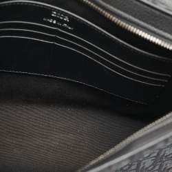 مملوكة مسبقًا Dior Saddle A5 Triangle Black Oblique Canvas and Leather Wristlet Clutch