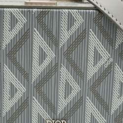 Pre Owned حقيبة صغيرة ديور مغلق ماسي كانفس مطلي رمادي