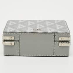 Pre Owned حقيبة صغيرة ديور مغلق ماسي كانفس مطلي رمادي