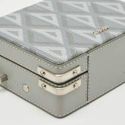 Pre Owned حقيبة صغيرة ديور مغلق ماسي كانفس مطلي رمادي