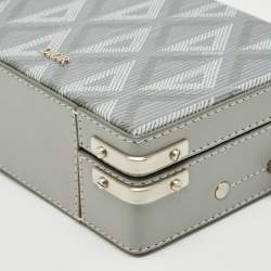 Pre Owned حقيبة صغيرة ديور مغلق ماسي كانفس مطلي رمادي