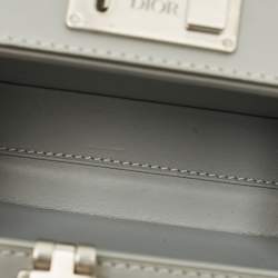 Pre Owned حقيبة صغيرة ديور مغلق ماسي كانفس مطلي رمادي