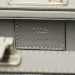 Pre Owned حقيبة صغيرة ديور مغلق ماسي كانفس مطلي رمادي