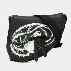 Pre Owned حقيبة الكتف صبار جاك ترافس سكوت سرج جلد سوداء كريستيان ديور ديور