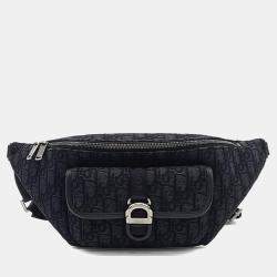 مملوكة مسبقًا Dior Black Fabric 8 Belt Bag