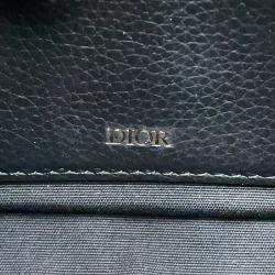 Pre Owned Dior Oblique Jacquard Safari Shoulder Bag Black Canvas Leather Size Mini