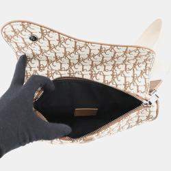 مملوكة مسبقًا Dior Cactus Jack Oblique Saddlebag Beige/Brown Canvas Leather