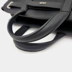 Pre Owned Dior Homme Normandy Black Leather Tote Bag