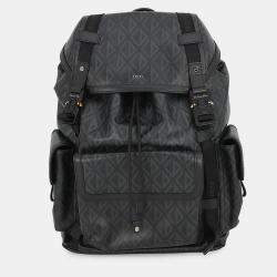 Pre Owned Dior Cd Diamond Hit The Road Backpack Black PVC Leather