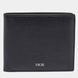 Pre Owned Dior Black Grain Leather Bifold Wallet
