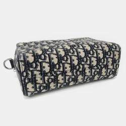 Pre Owned Dior Navy Blue Canvas Homme Ringo Pouch Crossbody Bag 