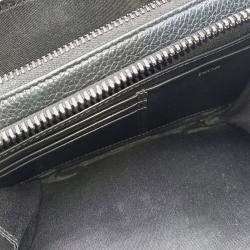 Pre Owned Dior Homme Oblique Navy Blue/Beige Canvas Wallet on 2OBBC119YSE