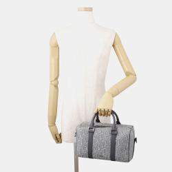 Pre Owned Dior Rango 1ADDU114DOS H30Q 26 Gray Dior Oblique Canvas Boston Bag