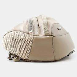 Pre Owned Dior Scabella Single Strap Bag Beige Leather Nylon Crossbody Bag