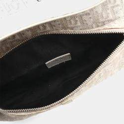 مملوكة مسبقًا Christian Dior Saddle White Dior Oblique Jacquard Canvas Shoulder Bag
