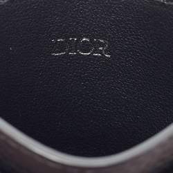 Pre Owned Dior Black Oblique Canvas and Leather Card Holder