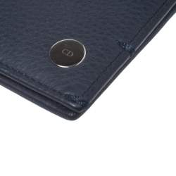 Dior Blue Leather Homme Card Holder
