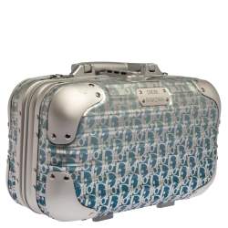 Pre Owned Dior x Rimowa Blue/Grey Oblique Print Aluminium Personal Case