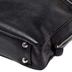 Dior Homme Black Oblique Coated Canvas Document Briefcase