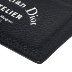 Pre Owned Dior Blue Leather Card Holder