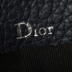 Pre Owned Dior Blue Leather Card Holder
