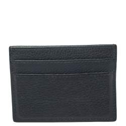 Pre Owned Dior Blue Leather Card Holder