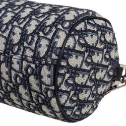 Pre Owned Dior Beige/Black Oblique Jacquard Roller Messenger Bag