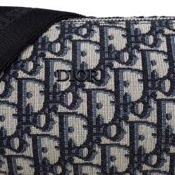 Pre Owned Dior Beige/Black Oblique Jacquard Roller Messenger Bag