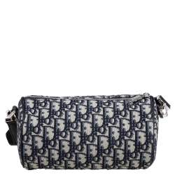 Pre Owned Dior Beige/Black Oblique Jacquard Roller Messenger Bag