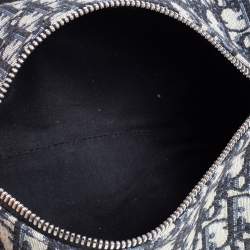 Pre Owned Dior Beige/Black Oblique Jacquard Roller Messenger Bag