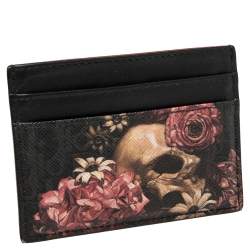 Dior Homme Black Oblique Coated Canvas and Leather Darklight Vanite Card Holder