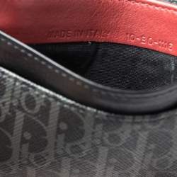 Dior Homme Black Oblique Coated Canvas and Leather Darklight Vanite Card Holder