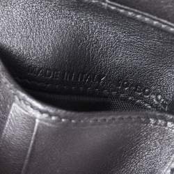 Pre Owned Dior Homme Black Leather Signature Bifold Wallet