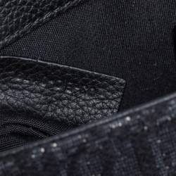 Dior Black Oblique Canvas and Leather Saddle Messenger Bag