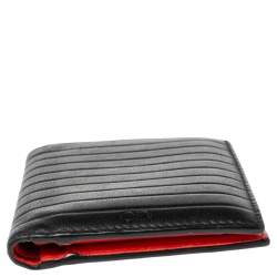 Pre Owned Dior Homme Black Leather Bifold Wallet