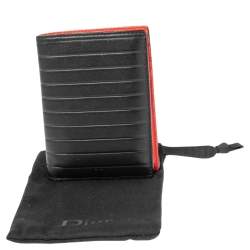 Pre Owned Dior Homme Black Leather Bifold Wallet