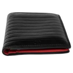 Pre Owned Dior Homme Black Leather Bifold Wallet