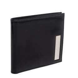 Dior Black Glossy Leather Bifold Wallet