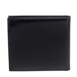 Dior Black Glossy Leather Bifold Wallet