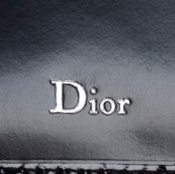 Dior Black Glossy Leather Bifold Wallet