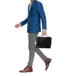 Dior Black Leather Small Briefcase